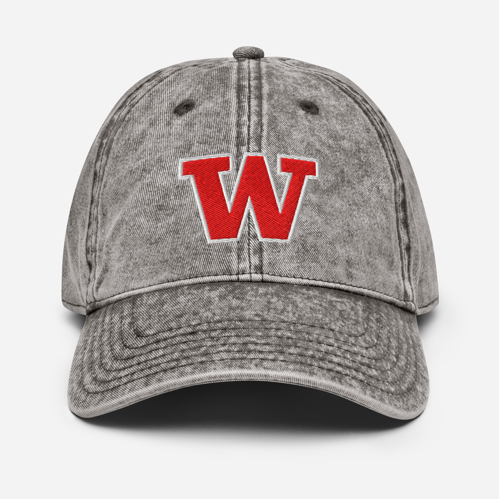 Grey & Red Dad Hat